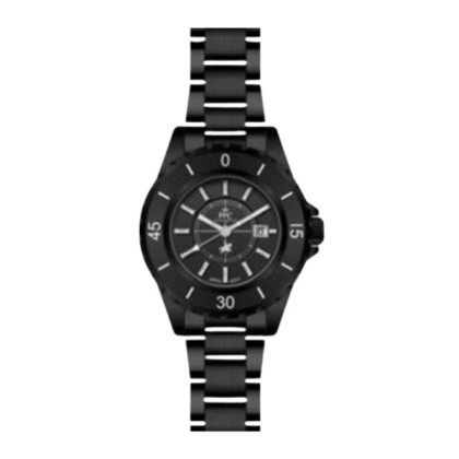 Paris Polo Club PPC-EJ06-BK-BK Crystal Hour Markers Women Watch
